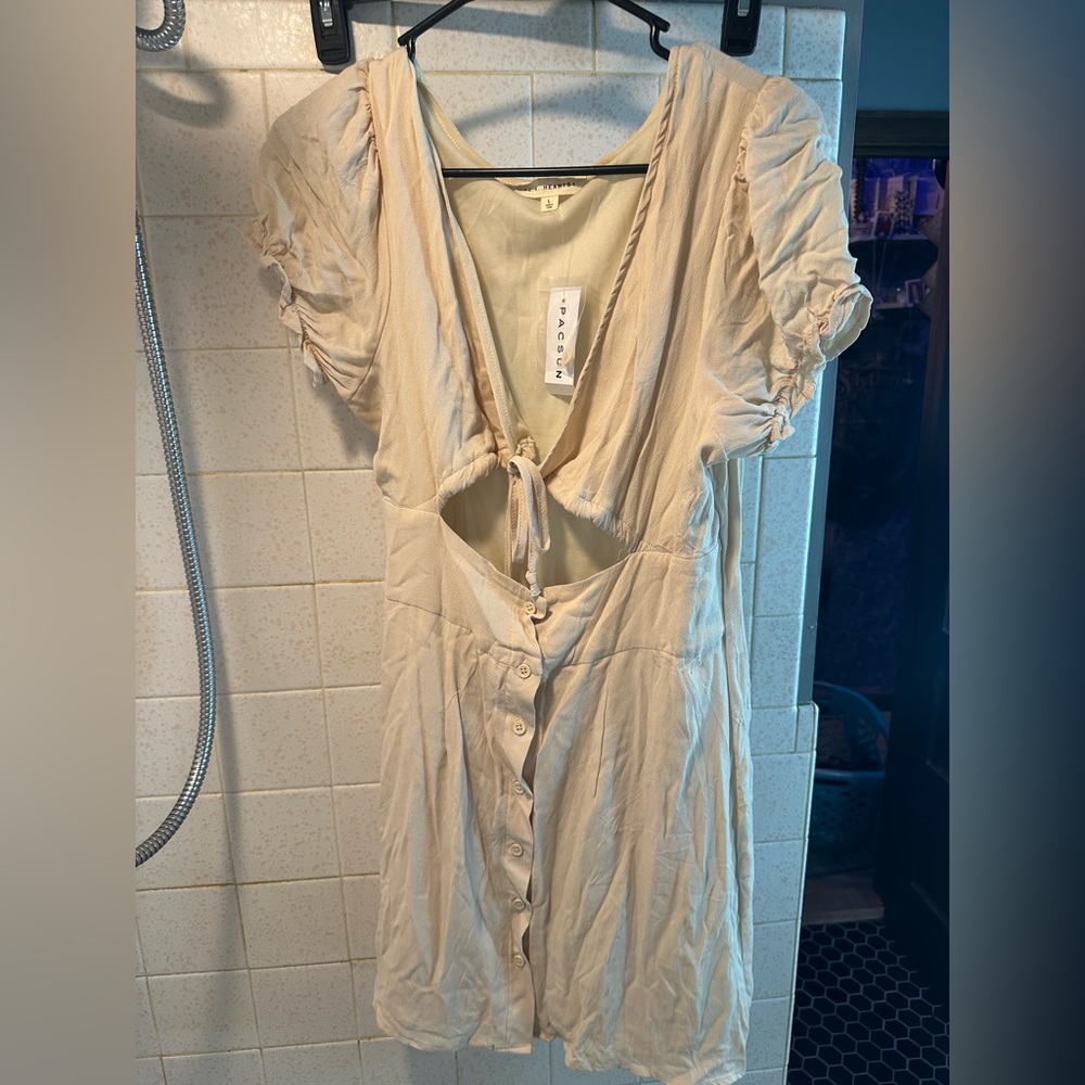 PacSun Cream Mini Dress